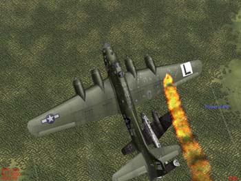 B-17Ala in fiamme